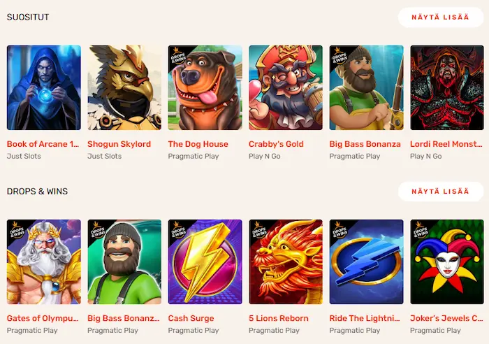 KOI Casino pelit